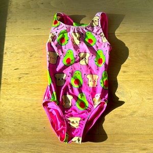 Pink avocados and bread leotard